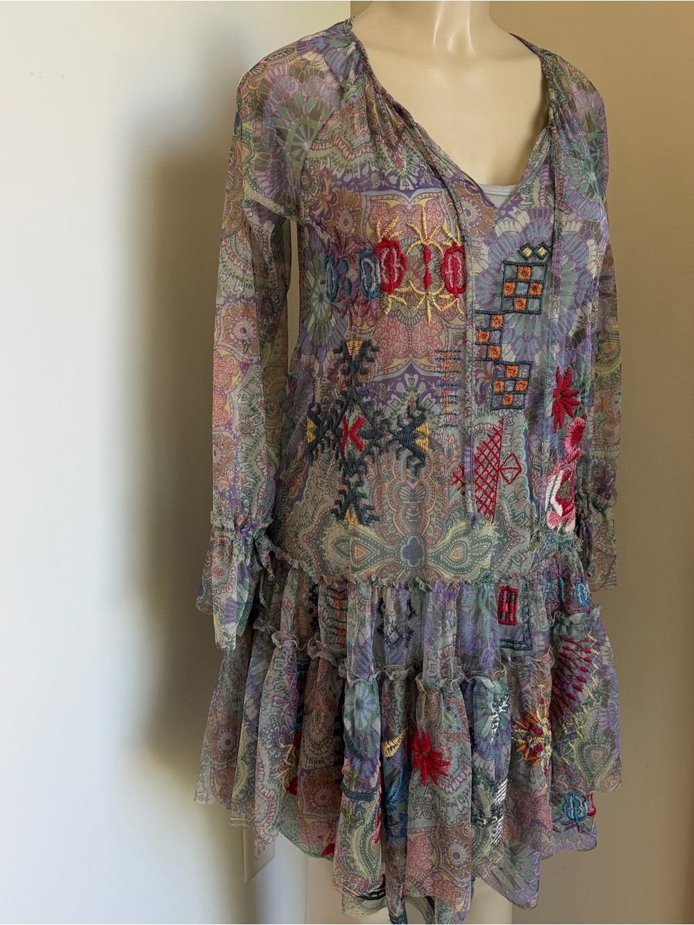 Johnny Was Biya Wilde Mesh Dress
